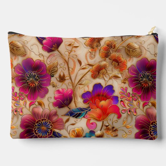 Pochette À Accessoires Chic crème crème motif floral (Verso)