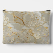 Pochette À Accessoires Chic crème or motif floral (Recto)