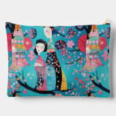 Pochette À Accessoires Chic geisha turquoise (Verso)