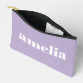 Pochette À Accessoires Chic Lavande violet Monogramme (Ouvrir)