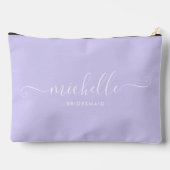 Pochette À Accessoires Chic Minimal Iris Purple Épouse Personnalisée (Verso)