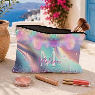 Pochette À Accessoires Chic monogramme pailleté holographique goutte à go