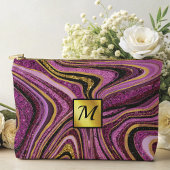 Pochette À Accessoires Chic Sparkle Parties scintillant marbre art rose o