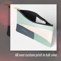 Chic Turquoise & Beige Classy Personnalisable Mini