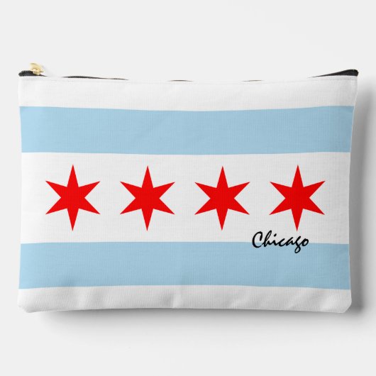 Pochette À Accessoires Chicago bag, mode USA, drapeau de Chicago (Recto)