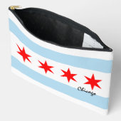 Pochette À Accessoires Chicago bag, mode USA, drapeau de Chicago (Ouvrir)
