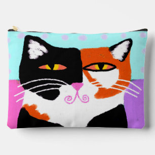 Pochette À Accessoires Chien Calicot Art Abstrait Funky 
