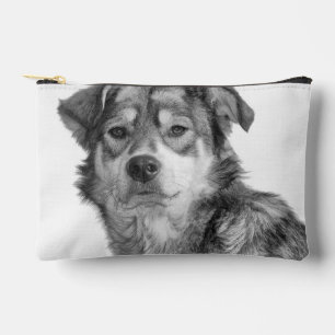 Pochette À Accessoires Chien de grande race mixte monochrome raffiné