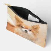 Pochette À Accessoires Chihuahua Peinture à long Haired Art Chien origina (Ouvrir)