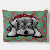 Pochette À Accessoires Chiot Schnauzer KiniArt (Verso)