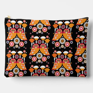Pochette À Accessoires Chouette d'art populaire