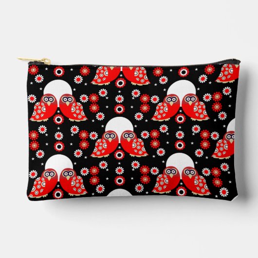 Pochette À Accessoires Chouette d'art populaire (Recto)