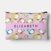 Pochette À Accessoires Chouettes mignonnes, Chouette Motif, Chouettes col (Recto)
