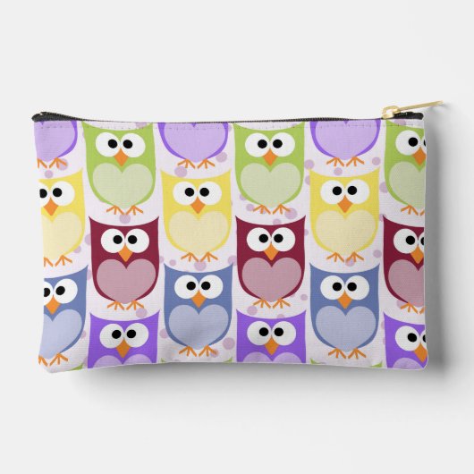 Pochette À Accessoires Chouettes mignonnes, Chouette Motif, Chouettes pou (Verso)