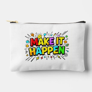 Pochette À Accessoires Citation de motivation colorée et audacieuse