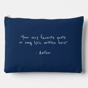 Pochette À Accessoires Citation personnalisée - créez votre propre bleu m