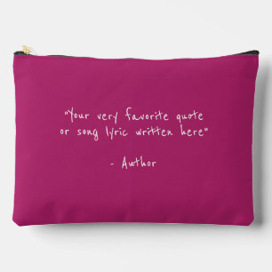 Pochette À Accessoires Citation personnalisée - créez votre propre rose p