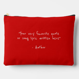 Pochette À Accessoires Citation personnalisée - créez votre propre rouge