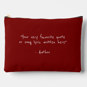 Pochette À Accessoires Citation personnalisée - créez votre propre rouge