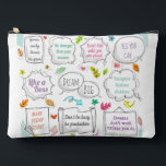 Pochette À Accessoires Citations Motivationnelles Colorées Discours Bulle<br><div class="desc">Notes positives et citations dans la conception de bulles de discours colorées pour vous garder motivé et sur la voie pour atteindre vos objectifs.</div>