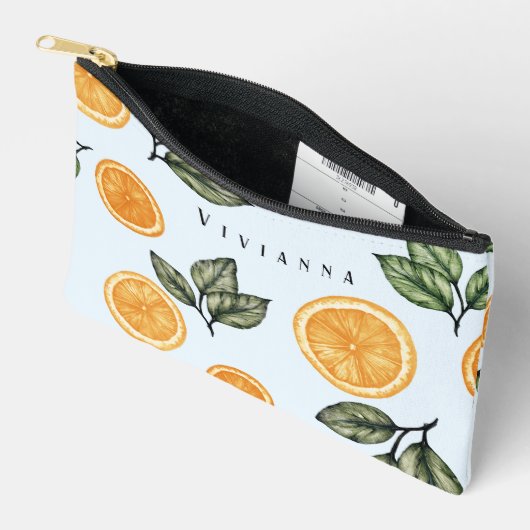 Pochette À Accessoires Citrus Orange (Ouvrir)