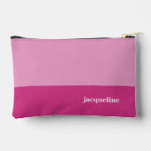 Pochette À Accessoires Clair rose foncé Style simple Nom personnalisé (Verso)