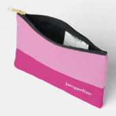 Pochette À Accessoires Clair rose foncé Style simple Nom personnalisé (Ouvrir)