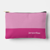 Pochette À Accessoires Clair rose foncé Style simple Nom personnalisé (Recto)