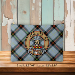 Pochette À Accessoires Clan Bell Crest sur Tartan
