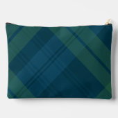 Pochette À Accessoires Classic plaid bold marine vert nom initial (Verso)