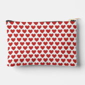 Pochette À Accessoires Classique Cute Chic Coeurs rouges sur Blanc (Verso)