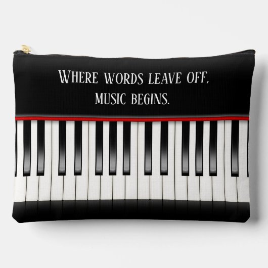Pochette À Accessoires Clavier de piano avec devis (Recto)
