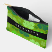 Pochette À Accessoires Cloches Vertes, Cloches Lucky, Votre Nom (Ouvrir)