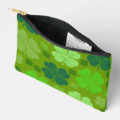 Pochette À Accessoires Clovers verts, Lucky Clovers, Saint Patrick's Day (Ouvrir)