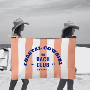 Pochette À Accessoires Coastal Cowgirl The Bach Club Pink Cabana Stripe