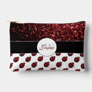 Pochette À Accessoires Coccinelle paillettes motif rouge blanc personnali