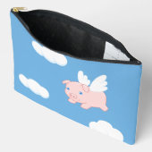 Pochette À Accessoires Cochon volant - Cochon mignon avec ailes (Ouvrir)