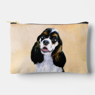 Pochette À Accessoires Cocker Spaniel Peinture Parti Tan Original Chien A