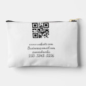 Pochette À Accessoires code QR personnalisé simple ajouter votre nom text (Verso)