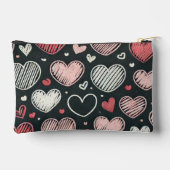 Pochette À Accessoires Coeurs craie de la Saint Valentin (Verso)