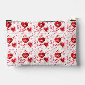 Pochette À Accessoires Cœurs d'amour rouges mignons (Verso)