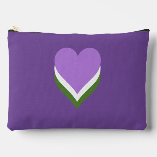 Pochette À Accessoires Cœurs de fierté genderqueer (Recto)