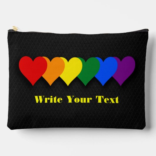 Pochette À Accessoires Cœurs de fierté LGBT (Recto)