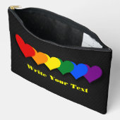 Pochette À Accessoires Cœurs de fierté LGBT (Ouvrir)