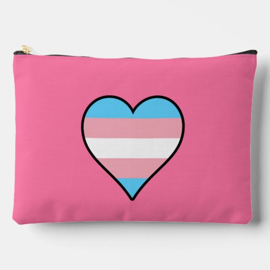 Pochette À Accessoires cœurs de fierté transgenre (Recto)