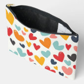Pochette À Accessoires Cœurs Doodles Colorés Romantiques (Ouvrir)