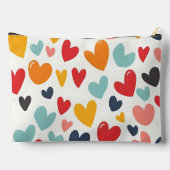 Pochette À Accessoires Cœurs Doodles Colorés Romantiques (Verso)
