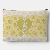 Pochette À Accessoires Coeurs Gold Branché Avec Points Et Fils (Recto)