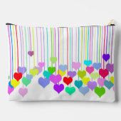 Pochette À Accessoires Coeurs pendants sur blanc (Verso)