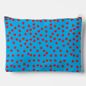 Pochette À Accessoires Coeurs rouges joueurs Sky Blue (Verso)